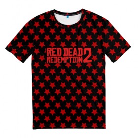 Мужская футболка 3D с принтом Red Dead Redemption 2 в Кировске, 100% полиэфир | прямой крой, круглый вырез горловины, длина до линии бедер | Тематика изображения на принте: game | rdr2 | red dead redemption 2 | rockstar studios | игры