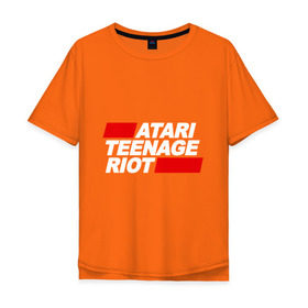 Мужская футболка хлопок Oversize с принтом Atari Teenage Riot в Кировске, 100% хлопок | свободный крой, круглый ворот, “спинка” длиннее передней части | atari | atr | digital | hardcore | music | punk | rave | riot | rock | teenage | музыка | панк | рок