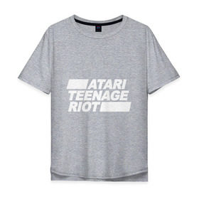 Мужская футболка хлопок Oversize с принтом Atari Teenage Riot (White) в Кировске, 100% хлопок | свободный крой, круглый ворот, “спинка” длиннее передней части | atari | atr | digital | hardcore | music | punk | rave | riot | rock | teenage | музыка | панк | рок