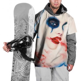 Накидка на куртку 3D с принтом American Horror Story в Кировске, 100% полиэстер |  | ahs | american horror story | американская история ужасов | вода | клоун | краска | макияж | молоко