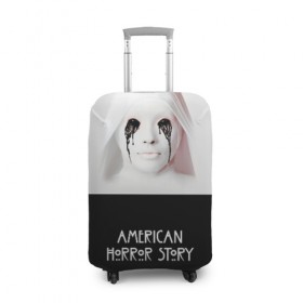 Чехол для чемодана 3D с принтом American Horror Story в Кировске, 86% полиэфир, 14% спандекс | двустороннее нанесение принта, прорези для ручек и колес | ahs | american horror story | американская история ужасов | демон | краска | лицо | макияж | монашка | черные глаза
