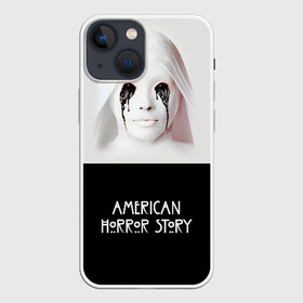 Чехол для iPhone 13 mini с принтом American Horror Story в Кировске,  |  | ahs | american horror story | американская история ужасов | демон | краска | лицо | макияж | монашка | черные глаза