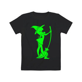 Детская футболка хлопок с принтом Witch Please в Кировске, 100% хлопок | круглый вырез горловины, полуприлегающий силуэт, длина до линии бедер | 