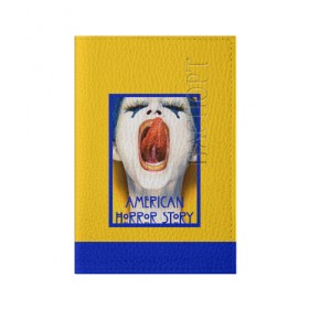 Обложка для паспорта матовая кожа с принтом American Horror Story в Кировске, натуральная матовая кожа | размер 19,3 х 13,7 см; прозрачные пластиковые крепления | 
