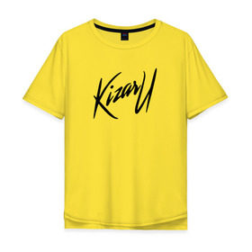 Мужская футболка хлопок Oversize с принтом KIZARU в Кировске, 100% хлопок | свободный крой, круглый ворот, “спинка” длиннее передней части | kizaru | logo | rap | лого | реп | репер