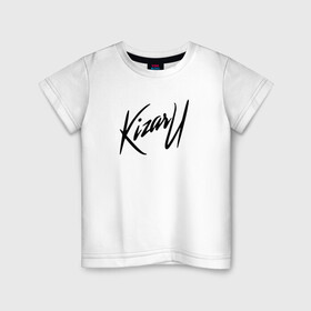 Детская футболка хлопок с принтом KIZARU в Кировске, 100% хлопок | круглый вырез горловины, полуприлегающий силуэт, длина до линии бедер | kizaru | logo | rap | лого | реп | репер
