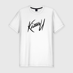Мужская футболка хлопок Slim с принтом KIZARU в Кировске, 92% хлопок, 8% лайкра | приталенный силуэт, круглый вырез ворота, длина до линии бедра, короткий рукав | kizaru | logo | rap | лого | реп | репер
