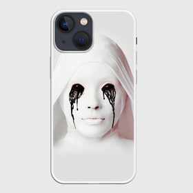 Чехол для iPhone 13 mini с принтом American Horror Story в Кировске,  |  | ahs | american horror story | американская история ужасов | демон | лицо | макияж | монашка | черные глаза