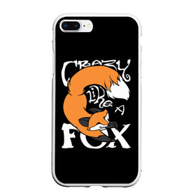 Чехол для iPhone 7Plus/8 Plus матовый с принтом Crazy Like a Fox в Кировске, Силикон | Область печати: задняя сторона чехла, без боковых панелей | Тематика изображения на принте: crazy | cute | fox | foxes | ginger | like | tail | безумие | безумная | забавная | лис | лиса | лисица | лисицы | лисичка | лисички | лисы | милая | рыжая | рыжие | смешная | фыр | хвост | хвосты