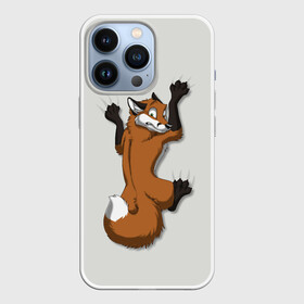 Чехол для iPhone 13 Pro с принтом Лис Вцепился в Кировске,  |  | cute | fox | foxes | ginger | tail | вцепился | забавная | капаркается | лис | лиса | лисица | лисицы | лисичка | лисички | лисы | милая | рыжая | рыжие | смешная | фыр | хвост | хвосты