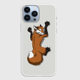 Чехол для iPhone 13 Pro Max с принтом Лис Вцепился в Кировске,  |  | cute | fox | foxes | ginger | tail | вцепился | забавная | капаркается | лис | лиса | лисица | лисицы | лисичка | лисички | лисы | милая | рыжая | рыжие | смешная | фыр | хвост | хвосты