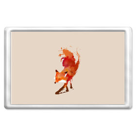 Магнит 45*70 с принтом Paint Fox в Кировске, Пластик | Размер: 78*52 мм; Размер печати: 70*45 | cute | fox | foxes | ginger | paint | tail | забавная | краска | лис | лиса | лисица | лисицы | лисичка | лисички | лисы | милая | рыжая | рыжие | смешная | фыр | хвост | хвосты
