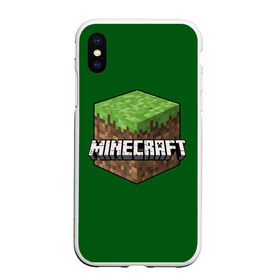 Чехол для iPhone XS Max матовый с принтом Minecraft в Кировске, Силикон | Область печати: задняя сторона чехла, без боковых панелей | Тематика изображения на принте: craft | creeper | enderman | mine | minecraft | miner | online | skeleton | sword | tnt | world | zombie | динамит | зомби | игра | игры | кирка | крипер | майнер | майнкрафт | меч | мир | онлайн | скелетон