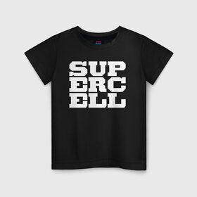 Детская футболка хлопок с принтом SUPERCELL в Кировске, 100% хлопок | круглый вырез горловины, полуприлегающий силуэт, длина до линии бедер | Тематика изображения на принте: supercell | игра | клеш | клэш | суперселл