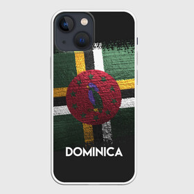 Чехол для iPhone 13 mini с принтом DOMINICA(Доминика) в Кировске,  |  | dominica | urban | город | доминика | мир | путешествие | символика | страны | флаг