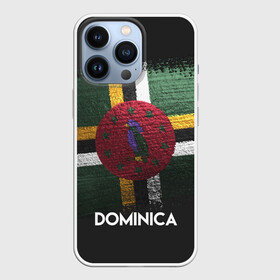 Чехол для iPhone 13 Pro с принтом DOMINICA(Доминика) в Кировске,  |  | Тематика изображения на принте: dominica | urban | город | доминика | мир | путешествие | символика | страны | флаг