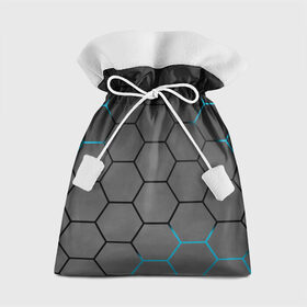 Подарочный 3D мешок с принтом Плиты с Энергией в Кировске, 100% полиэстер | Размер: 29*39 см | Тематика изображения на принте: hexagon | metal | pattern | steel | броня | гексагон | метал | плиты | сталь | текстура