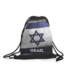 Рюкзак-мешок 3D с принтом Israel(Израиль) в Кировске, 100% полиэстер | плотность ткани — 200 г/м2, размер — 35 х 45 см; лямки — толстые шнурки, застежка на шнуровке, без карманов и подкладки | israel | urban | город | израиль | мир | путешествие | символика | страны | флаг