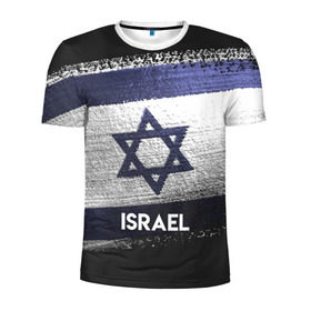 Мужская футболка 3D спортивная с принтом Israel(Израиль) в Кировске, 100% полиэстер с улучшенными характеристиками | приталенный силуэт, круглая горловина, широкие плечи, сужается к линии бедра | Тематика изображения на принте: israel | urban | город | израиль | мир | путешествие | символика | страны | флаг