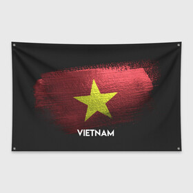 Флаг-баннер с принтом VIETNAM(Вьетнам) в Кировске, 100% полиэстер | размер 67 х 109 см, плотность ткани — 95 г/м2; по краям флага есть четыре люверса для крепления | urban | vietnam | город | мир | путешествие | символика | страны | флаг