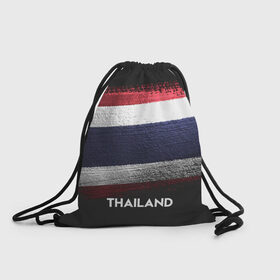Рюкзак-мешок 3D с принтом Тайланд(Thailand) в Кировске, 100% полиэстер | плотность ткани — 200 г/м2, размер — 35 х 45 см; лямки — толстые шнурки, застежка на шнуровке, без карманов и подкладки | thailand | urban | город | мир | путешествие | символика | страны | таиланд | флаг