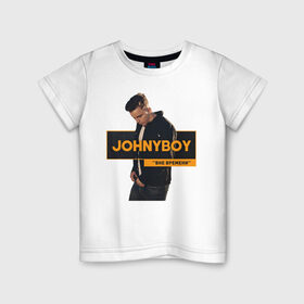 Детская футболка хлопок с принтом Johnyboy в Кировске, 100% хлопок | круглый вырез горловины, полуприлегающий силуэт, длина до линии бедер | Тематика изображения на принте: johnyboy | джонибой | джонни бой