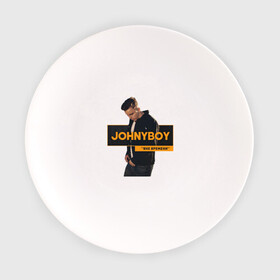 Тарелка с принтом Johnyboy  в Кировске, фарфор | диаметр - 210 мм
диаметр для нанесения принта - 120 мм | johnyboy | джонибой | джонни бой