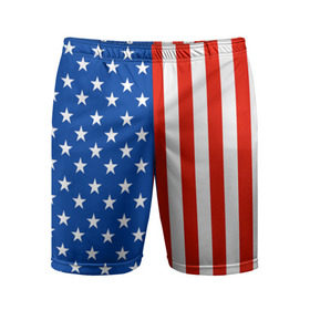Мужские шорты 3D спортивные с принтом Американский Флаг в Кировске,  |  | америка | вашингтон | звезды | патриот | сша | трамп | триколор