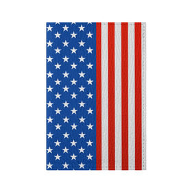 Обложка для паспорта матовая кожа с принтом Американский Флаг в Кировске, натуральная матовая кожа | размер 19,3 х 13,7 см; прозрачные пластиковые крепления | Тематика изображения на принте: америка | вашингтон | звезды | патриот | сша | трамп | триколор