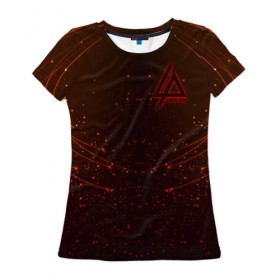 Женская футболка 3D с принтом Linkin Park Light в Кировске, 100% полиэфир ( синтетическое хлопкоподобное полотно) | прямой крой, круглый вырез горловины, длина до линии бедер | американская | группа | линкин | метал | ню | парк | рок | рэп | электроник