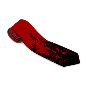 Галстук 3D с принтом Red blood в Кировске, 100% полиэстер | Длина 148 см; Плотность 150-180 г/м2 | halloween | брызги красок | брызги крови | картина кровью | красные пятна | кровавая абстракция | кровавые пятна | кровь | пятна краски