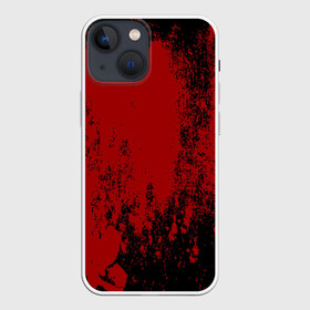 Чехол для iPhone 13 mini с принтом Red blood в Кировске,  |  | Тематика изображения на принте: halloween | брызги красок | брызги крови | картина кровью | красные пятна | кровавая абстракция | кровавые пятна | кровь | пятна краски