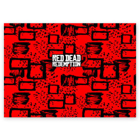 Поздравительная открытка с принтом red dead redemption 2 в Кировске, 100% бумага | плотность бумаги 280 г/м2, матовая, на обратной стороне линовка и место для марки
 | game | red dead | red dead redemption 2 | redemption 2 | rockstar games | бандиты | дикий запад | игры | ковбои | оружие