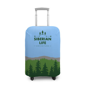 Чехол для чемодана 3D с принтом Сибирь в Кировске, 86% полиэфир, 14% спандекс | двустороннее нанесение принта, прорези для ручек и колес | adventure | forest | hiking | nature | russia | siberia | taiga | traveling | trekking | лес | отдых | охота | природа | путешествия | россия | сибирь | тайга | туризм