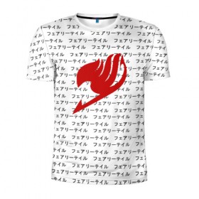Мужская футболка 3D спортивная с принтом Fairy Tail в Кировске, 100% полиэстер с улучшенными характеристиками | приталенный силуэт, круглая горловина, широкие плечи, сужается к линии бедра | anime | fairy tail | аниме | иероглифы | сёнэн | хвост феи