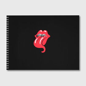 Альбом для рисования с принтом Monsters Kiss в Кировске, 100% бумага
 | матовая бумага, плотность 200 мг. | Тематика изображения на принте: halloween | jagger | lips | mick | monster | rock | rolling | stones | tongue | tooth | вольные | губы | джаггер | зубы | камни | катящиеся | мик | монстер | рок | странники | хеллоуин | хэллоуин | язык