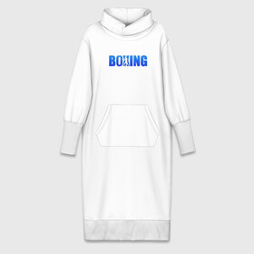 Платье удлиненное хлопок с принтом Boxing blue ring в Кировске,  |  | boxing | бокс | спорт