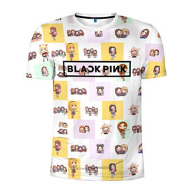 Мужская футболка 3D спортивная с принтом BlackPink в Кировске, 100% полиэстер с улучшенными характеристиками | приталенный силуэт, круглая горловина, широкие плечи, сужается к линии бедра | blackpink | k pop | music | блэк пинк | дженни | джису | лис | музыка | розэ
