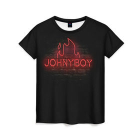 Женская футболка 3D с принтом Johnyboy в Кировске, 100% полиэфир ( синтетическое хлопкоподобное полотно) | прямой крой, круглый вырез горловины, длина до линии бедер | johnyboy | денис василенко | джонибой