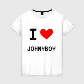Женская футболка хлопок с принтом Johnyboy 8 в Кировске, 100% хлопок | прямой крой, круглый вырез горловины, длина до линии бедер, слегка спущенное плечо | johnyboy | денис василенко | джонибой