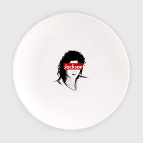 Тарелка с принтом Michael Jackson в Кировске, фарфор | диаметр - 210 мм
диаметр для нанесения принта - 120 мм | jackson | michael | джексон | майкл