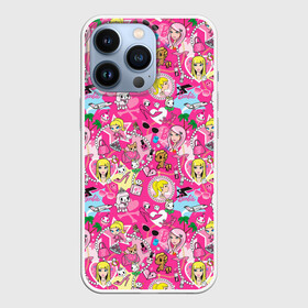 Чехол для iPhone 13 Pro с принтом Barbie and Tokidoki в Кировске,  |  | adios | barbie | brilliant | cat | dog | doll | girl | heart | heels | japan | palm | pony | tokidoki | адьос | барби | девушка | иногда | кот | кошка | кукла | пес | пони | собака | япония