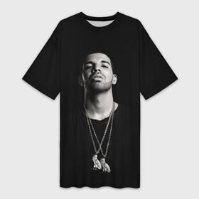 Платье-футболка 3D с принтом Drake в Кировске,  |  | 6ix | bling | canada | drake | god | hotline | life | more | rap | rapper | scorpion | toronto | views | дрейк | дризи | дрэйк | реп | репер | рэп | рэпер