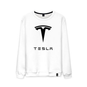 Мужской свитшот хлопок с принтом TESLA в Кировске, 100% хлопок |  | brand | car | elon mask | tesla | авто | бренд | илон | илон маск | маск | машина | тесла | электрокар