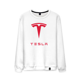 Мужской свитшот хлопок с принтом TESLA в Кировске, 100% хлопок |  | brand | car | elon mask | tesla | авто | бренд | илон | илон маск | маск | машина | тесла | электрокар