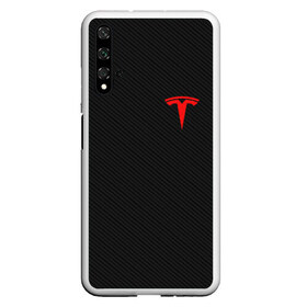 Чехол для Honor 20 с принтом TESLA в Кировске, Силикон | Область печати: задняя сторона чехла, без боковых панелей | brand | car | carbon | elon mask | tesla | авто | бренд | илон | илон маск | карбон | маск | машина | текстура | тесла | электрокар