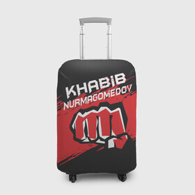 Чехол для чемодана 3D с принтом KHABIB NURMAGOMEDOV. в Кировске, 86% полиэфир, 14% спандекс | двустороннее нанесение принта, прорези для ручек и колес | abstract | geometry | khabib | khabib nurmagomedov | mma | sport | texture | абстракция | вектор | геометрия | кулак | мма | смешанные боевые искусства | спорт | текстура | хабиб | хабиб нурмагомедов