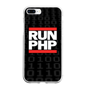 Чехол для iPhone 7Plus/8 Plus матовый с принтом Run PHP в Кировске, Силикон | Область печати: задняя сторона чехла, без боковых панелей | admin | administrator | calm | code | coder | coding | dmc | engineer | job | keep | php | programmer | run | администратор | айти | инженер | код | кодинг | программа | программист | профессия | сисадмин