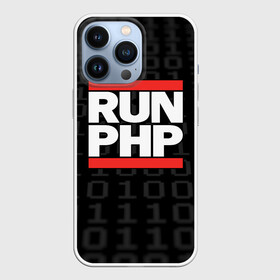 Чехол для iPhone 13 Pro с принтом Run PHP в Кировске,  |  | Тематика изображения на принте: admin | administrator | calm | code | coder | coding | dmc | engineer | job | keep | php | programmer | run | администратор | айти | инженер | код | кодинг | программа | программист | профессия | сисадмин
