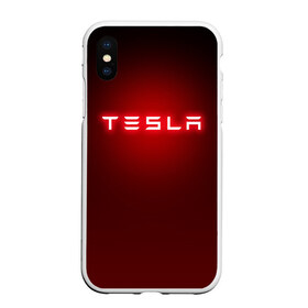 Чехол для iPhone XS Max матовый с принтом TESLA в Кировске, Силикон | Область печати: задняя сторона чехла, без боковых панелей | brand | car | elon mask | tesla | авто | бренд | илон | илон маск | маск | машина | тесла | электрокар